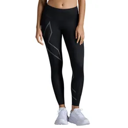 Quần Chạy Bộ Nữ 2XU Light Speed Mid-Rise Compression Tights WA6523b-BLK/BRF Màu Đen Size S
