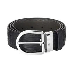Thắt Lưng Nam Montblanc Horseshoe Buckle Printed 40mm 131172 Màu Đen