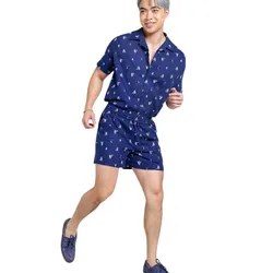 Quần Short Nam F2 Fashion & Freedom Linen Tender Drit SN42-XDT-S-1124 Màu Xanh Size S