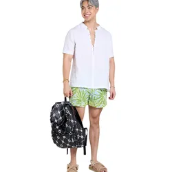 Quần Short Nam F2 Fashion & Freedom Linen Tender Drit SN42-XMHT-S-1124 Màu Xanh Mint Size S