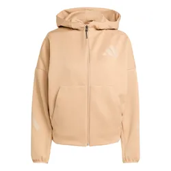 Áo Hoodie Nữ Adidas ZNE One-Way Zip-Up Warm Sandstone JY5970 Màu Nâu Be Size XS