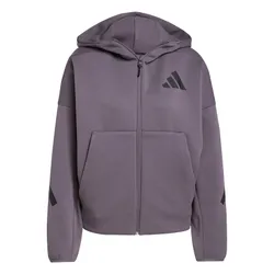 Áo Hoodie Nữ Adidas ZNE One-Way Zip-Up Grey Strata JD5985 Màu Tím Xám Size XS