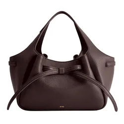 Túi Xách Tay Nữ JW Pei Mabel Soft Bow Tote Bag Dark Brown Handbag Màu Nâu