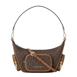 Túi Đeo Vai Nữ Michael Kors MK Merritt Small Signature Logo Convertible Shoulder Bag 35R6G0WC1B Màu Nâu