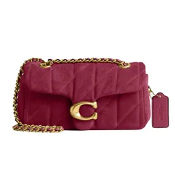 Túi Đeo Chéo Nữ Coach Quilted Suede Tabby Shoulder Bag 20 With Chain Pink CW626 Màu Hồng Đậm