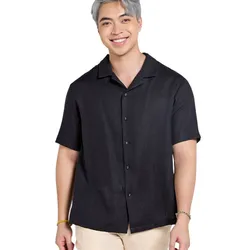 Áo Sơ Mi Nam F2 Fashion & Freedom Linen Tender Drit SMMN036-DEN-S-0525 Màu Đen Size S