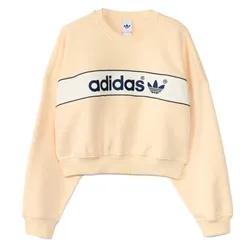 Áo Nỉ Nữ Adidas Signature NY Crewneck Sweatshirt LD1652 Warm Vanilla Màu Be Kem Size XS