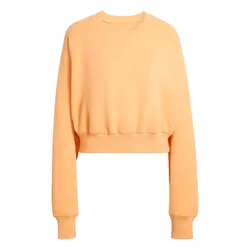 Áo Nỉ Nữ Adidas Soft Lux Oversized Sweatshirt KA7017 Semi Ice Tangerine Màu Cam Size XS