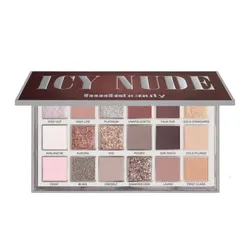 Bảng Phấn Mắt Huda Beauty Icy Nude Eyeshadow 18 Ô Nhũ Và Lì