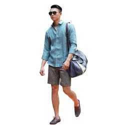 Quần Short Nam F2 Fashion & Freedom Linen SN17-C-S-0420 Màu Kẻ Caro Size S