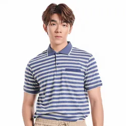 Áo Thun Nam F2 Fashion & Freedom Cotton TC371-XX-S Màu Xanh Xám Có Cổ Size S