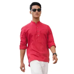 Áo Sơ Mi Linen Nam F2 Fashion & Freedom New Spirit SMM208-Đ-M-1221 Màu Đỏ Size M