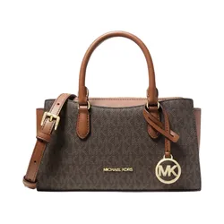 Túi Đeo Chéo Nữ Michael Kors&nbsp;MK Arden Small Signature Logo Messenger Bag 35S6G4XM1B Màu Nâu Tối