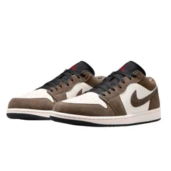 Giày Thể Thao Nam Nike Air Jordan 1 Low 553558-200 Màu Nâu Trắng Size 40