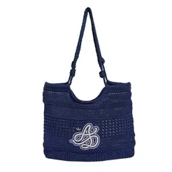 Túi Tote Nữ Adidas Originals Crochet Tote Shoulder Bag KX0538 Màu Xanh Navy