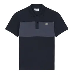 Áo Polo Nam Lacoste Men's Polo Shirt Loose Fit Piqué Fabric Color Block Pattern PH0895 - 4CI Màu Đen Size 3