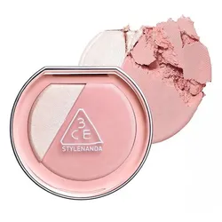 Phấn Má Hồng Kèm Bắt Sáng 3CE Blushlighter Lazy Talk Màu Hồng Đào Sữa