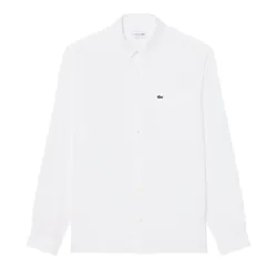 Áo Sơ Mi Nam Lacoste Regular Fit Linen Shirt CH5692 - 001 Màu Trắng Size 38