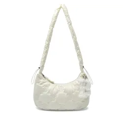 Túi Đeo Chéo MLB Dia Monogram Candy Padded Hobo Bag Boston Red Sox 3ABQSP16N 43CRS Màu Kem