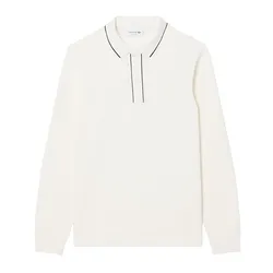 Áo Polo Dài Tay Nam Lacoste Regular Fit Long Sleeved Paris Polo Shirt PH9988 70V Màu Trắng Size 3