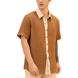Áo Sơ Mi Nam F2 Fashion & Freedom Linen SMMN035-NAU PHT-S-0924 Màu Nâu Size S