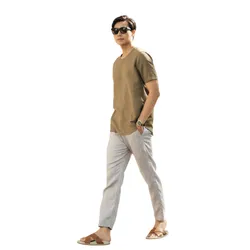 Quần Dài Nam F2 Fashion & Freedom Linen DN09-X-29 Màu Xám Size 29