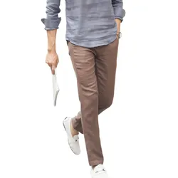 Quần Dài Nam F2 Fashion & Freedom Linen DN10-NB-29 Màu Nâu Size 29