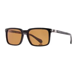 Kính Mát Nam Salvatore Ferragamo Amber Rectangular Men's Sunglasses SF1110S - 009 Màu Đen Cam