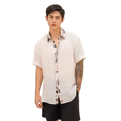 Áo Sơ Mi Nam F2 Fashion & Freedom Linen SMMN035-TRANG PHT-S-0924 Màu Trắng Size S