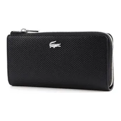 Ví Nam Lacoste Slim Zip Wallet Black NF3580 - 000 Màu Đen