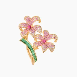 Cài Áo Nữ Meri Blooming Grace BR116 Màu Tím Vàng