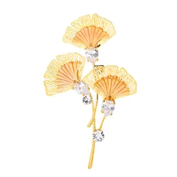 Cài Áo Nữ Meri Everlasting Ginkgo BR122 Màu Vàng Gold