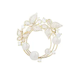 Cài Áo Nữ Meri Flutter Pearl BR131 Màu Vàng