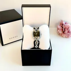 Đồng Hồ Nữ Gucci Marina Chain YA121301 Màu Đen - Bạc