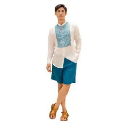 Quần Short Nam F2 Fashion & Freedom Linen SN40-XCV-S-0924 Màu Xanh Cổ Vịt Size S
