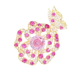 Cài Áo Nữ Meri Blush Butterfly BR129 Màu Vàng Hồng