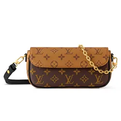Túi Đeo Chéo Nữ Louis Vuitton LV Wallet On Chain Ivy Bag M26587 Màu Nâu