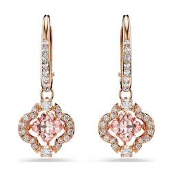 Khuyên Tai Nữ Swarovski Una Drop Earrings 5516477 Màu Vàng Hồng