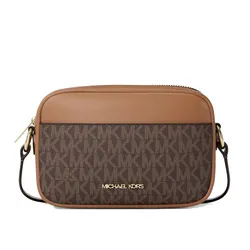 Túi Đeo Chéo Nữ Michael Kors MK Small Signature Logo Camera Crossbody Bag 35R6GTVC5B Màu Nâu