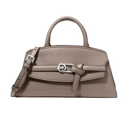 Túi Đeo Chéo Nữ Michael Kors MK Greta Small Leather Satchel 35F6SG8S1L Màu Xám