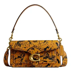 Túi Đeo Vai Nữ Coach Tabby Shoulder Bag 26 With Graffiti Print CCQ57 Màu Nâu