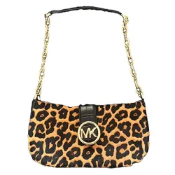 Túi Đeo Vai Nữ Michael Kors MK&nbsp;Carmen Small Pouchette Shoulder Bag 35F2GNMC1H Màu Nâu/Đen