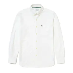 Áo Sơ Mi Nam Lacoste Regular Fit Jacquard Stripe Button Down Jersey CH007 - 001 Màu Trắng Size 39