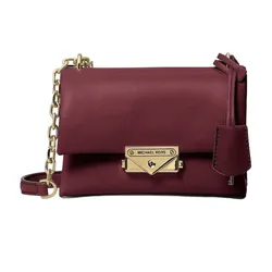 Túi Đeo Chéo Nữ Michael Kors MK Cece Leather Crossbody Bag Màu Đỏ Đô