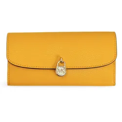 Ví Nữ Michael Kors MK Hamilton Large Leather Continental Wallet Pop Orange Màu Cam