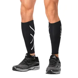 Bó Ống Chân Thể Thao 2XU Compression Calf Guards Màu Đen Size 2XS