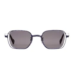 Kính Mắt Unisex Kuboraum H22 BL Blue Grey Flash Gold Màu Xám Bạc