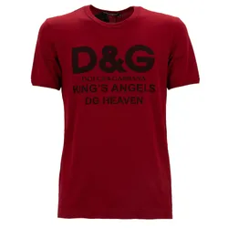 Áo Phông Nam Dolce & Gabbana D&G King Angels G8JF7T G7OJT Màu Đỏ