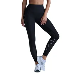 Quần Tập Nữ 2XU Aero Mesh Hi-Rise Comp Tights WA7573b-BLK/SRF Màu Đen Size S