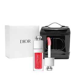 Set Son Dưỡng Dior Addict Lip Glow Oil 015 Cherry Màu Hồng Dâu + Túi Đựng Dior